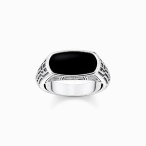 Thomas Sabo Ring mit schwarzem Onyx Silber