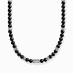 Thomas Sabo Kette mit schwarzen Onyx-Beads Silber