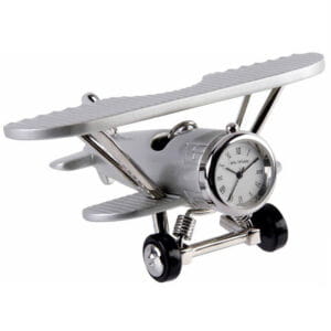 Miniaturuhr Flugzeug Metall
