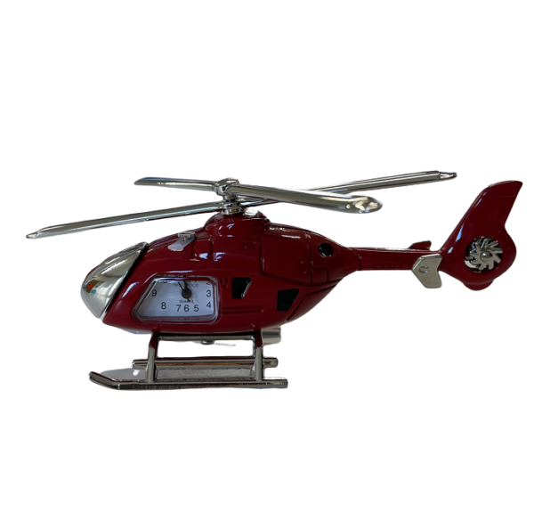 Miniaturuhr Helikopter Rot