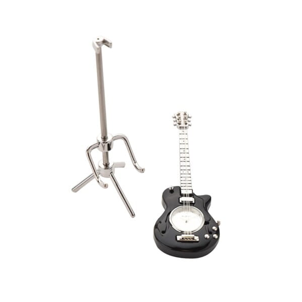 Miniaturuhr Gitarre schwarz