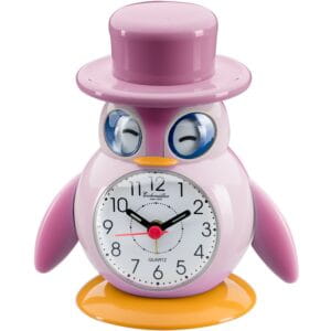 Kinderwecker Pinguin Farben rosa 9895-1