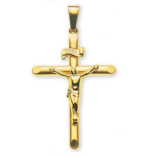 Kreuz Gelbgold 18 Karat mit Christus AKR1028