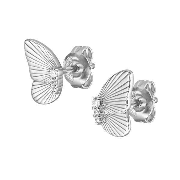 Fossil Ohrstecker Butterflies Sterlingsilber