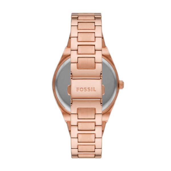 Fossil Uhr Scarlette 3-Zeiger-Werk Datum Edelstahl roségoldfarben