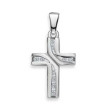 Kreuz Anhänger Silber mit Zirkonia 13-2104