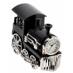Miniaturuhr Zug schwarz 26-0161
