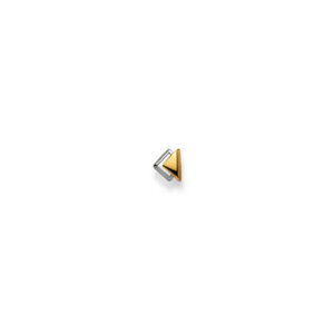 Ohrstecker Dreieck Einzel 18 Karat Gold Bicolor