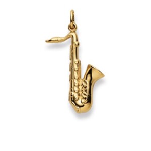 Saxophons Anhänger 18 Karat gold