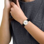 Mondaine Classic Schwarzes Veganes Traubenleder