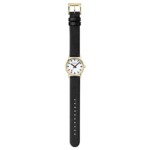 Mondaine Classic Schwarzes Veganes Traubenleder