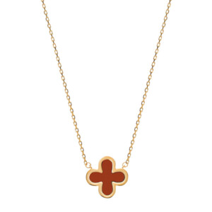 Collier 18 Karat Gelbgold Karneol