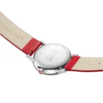 Mondaine evo2 Rotes Veganes Trauben Leder, 35 mm