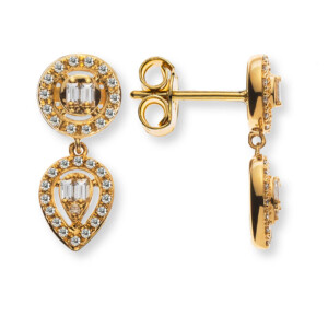 Ohrhänger Gelbgold 18 Karat mit diamanten