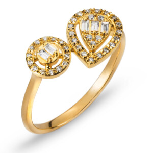 Ring Gelbgold 18 Karat mit diamanten