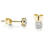 Elegante Solitär-Ohrringe mit 4-Krappen-Fassung – Symbol für Stil