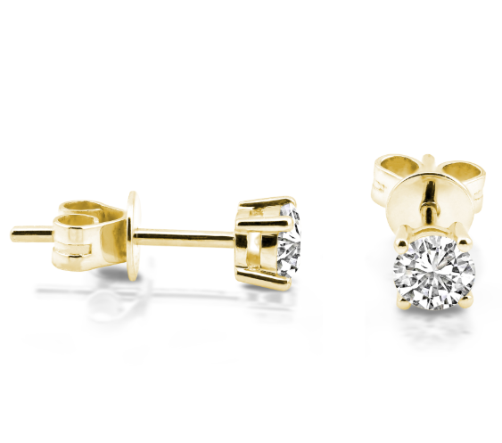 Elegante Solitär-Ohrringe mit 4-Krappen-Fassung – Symbol für Stil