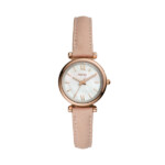 Fossil Damenuhr Carlie Mini Leder Rosé